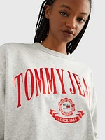 Sudadera prep de corte oversize mujer Tommy Jeans