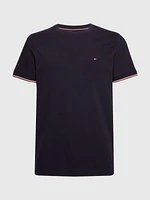 Playera ribeteada de piqué con corte slim hombre Tommy Hilfiger