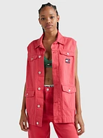 Chamarra vaquera sin mangas de corte oversize mujer Tommy Jeans