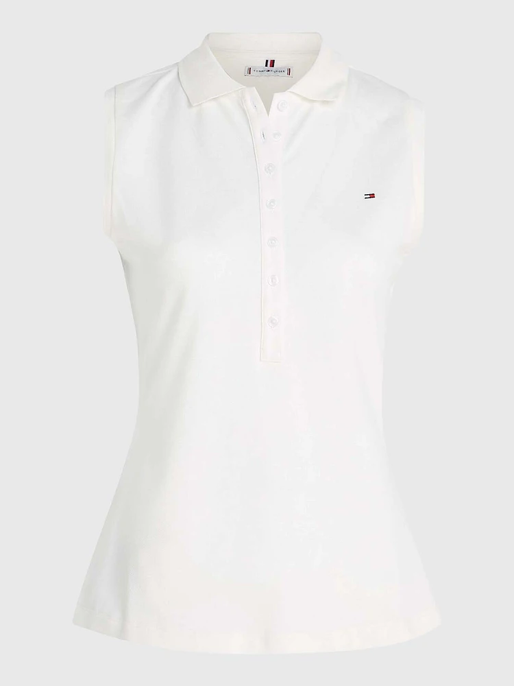 Polo sin mangas de corte slim mujer Tommy Hilfiger