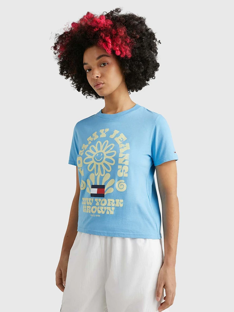 Playera con logo homegrown de mujer Tommy Jeans