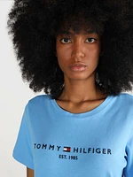 Playera con logo bordado de mujer Tommy Hilfiger