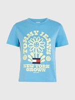 Playera con logo homegrown de mujer Tommy Jeans