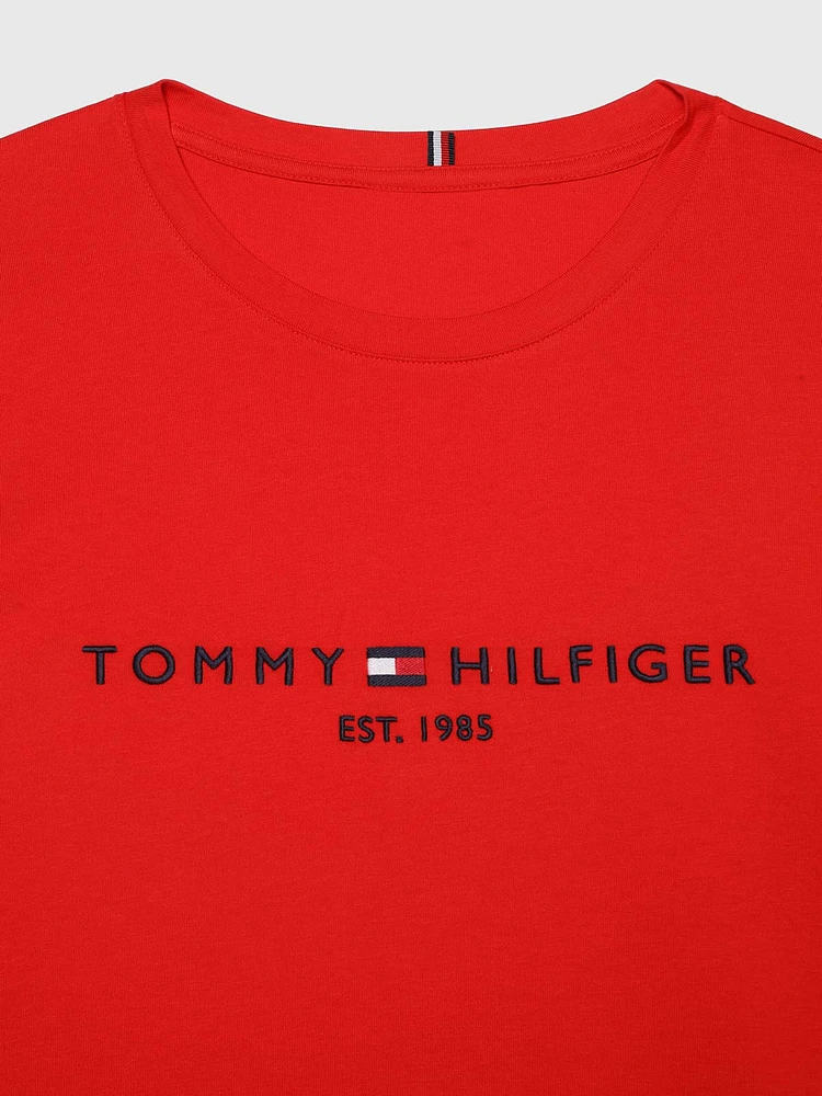 Playera essential curve con logo bordado de mujer Tommy Hilfiger