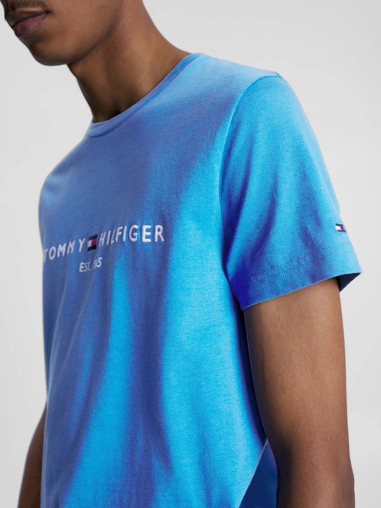 Playera de algodón orgánico con logo hombre Tommy Hilfiger