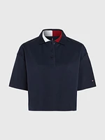 Polo global stripe de corte amplio mujer Tommy Hilfiger