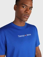 Playera de corte clásico con logo bordado hombre Tommy Jeans