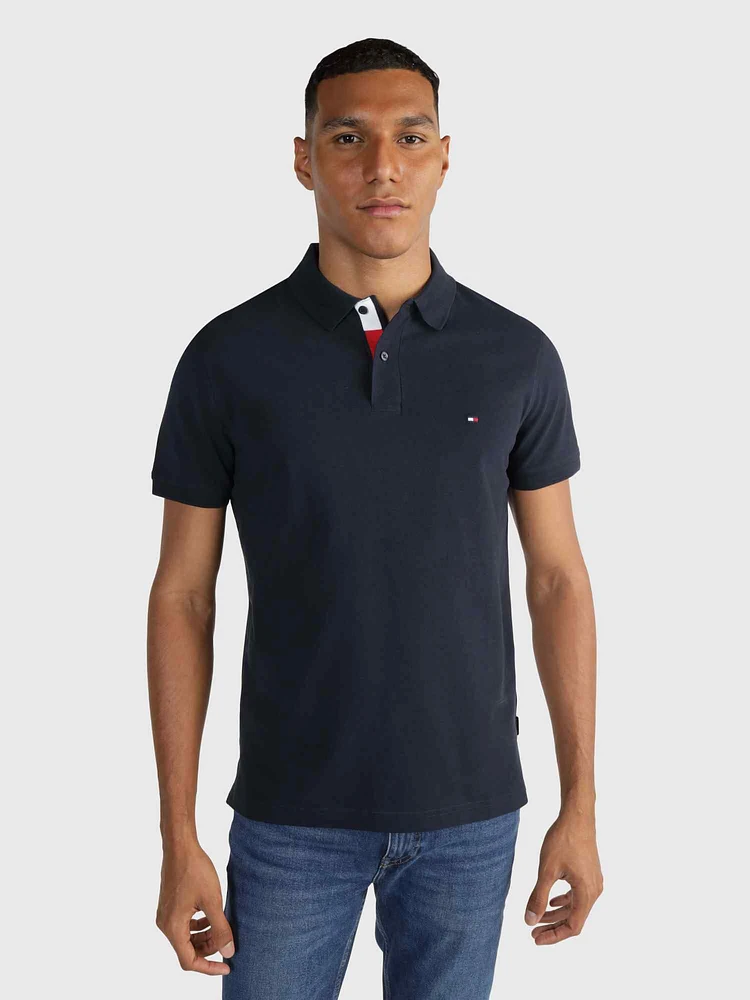 Polo con logo bordado de hombre Tommy Hilfiger