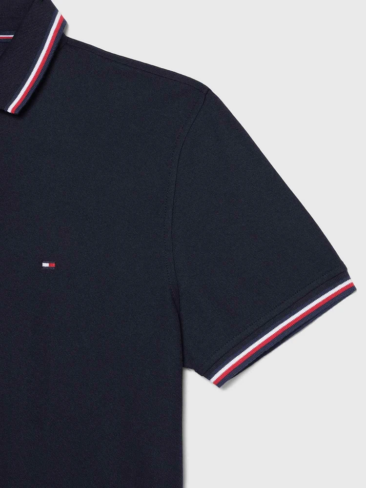 Polo con logo bordado de hombre Tommy Hilfiger