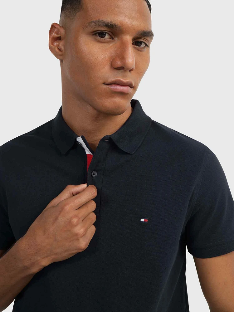 Polo con logo bordado de hombre Tommy Hilfiger