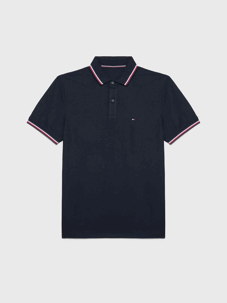 Polo con logo bordado de hombre Tommy Hilfiger