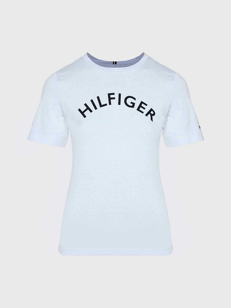 Playera con estampado logo Hilfiger de mujer Tommy