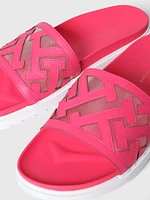 Sandalias planas elevated con monograma de mujer Tommy Hilfiger