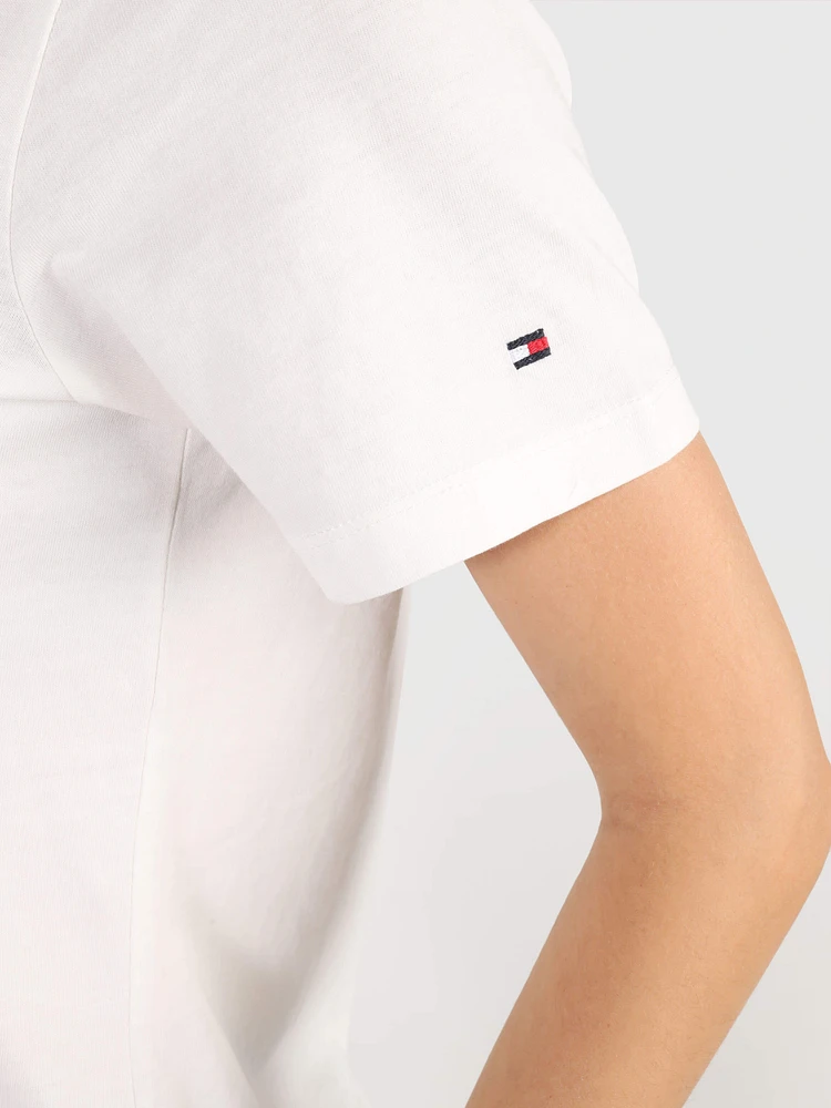 Playera monograma bordado de mujer Tommy Hilfiger