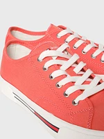 Tenis de lona con cordones mujer Tommy Jeans