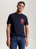 Playera de cuello redondo con estampado hombre Tommy Hilfiger