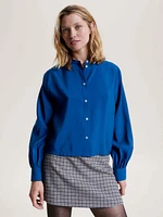 Camisa sin cuello con corte cropped de mujer Tommy Hilfiger