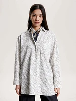 Camisa de corte oversize con monogramas th mujer Tommy Hilfiger