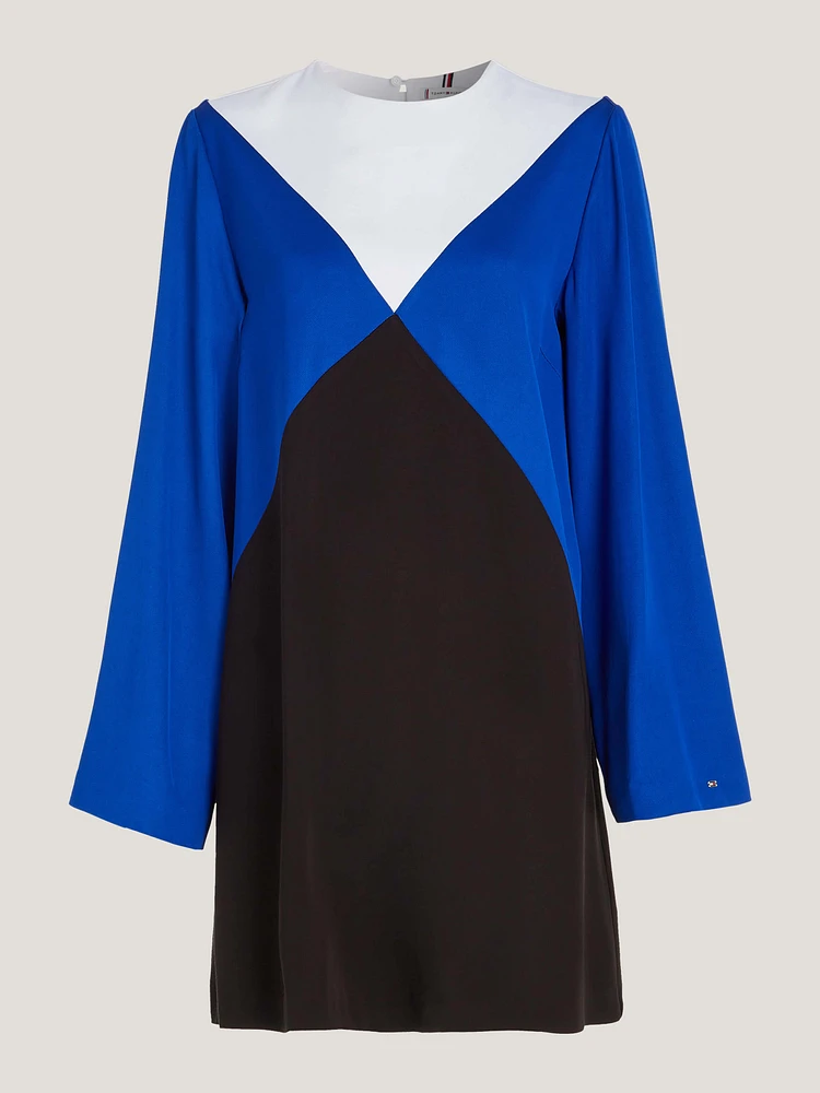 Vestido curve color block de corte evasé mujer Tommy Hilfiger