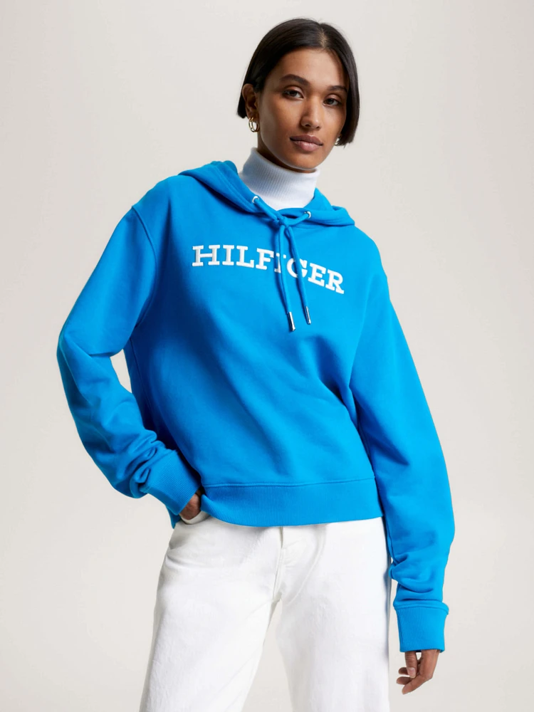 Sudadera con logo bordado frontal de mujer Tommy Hilfiger