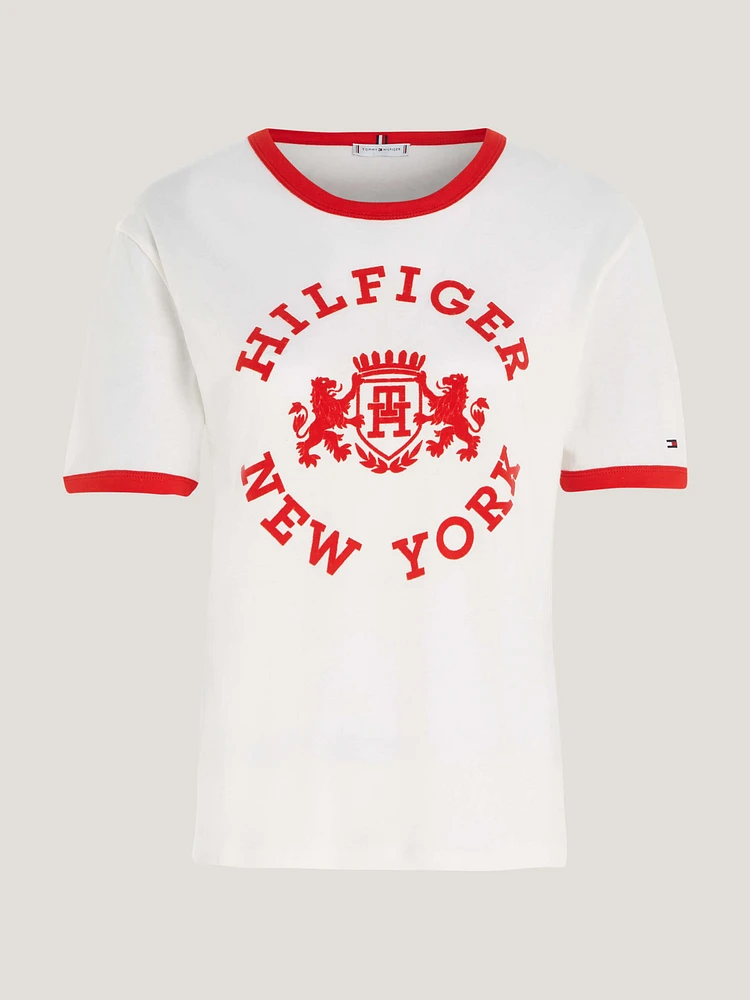 Playera con logo universitario de mujer Tommy Hilfiger