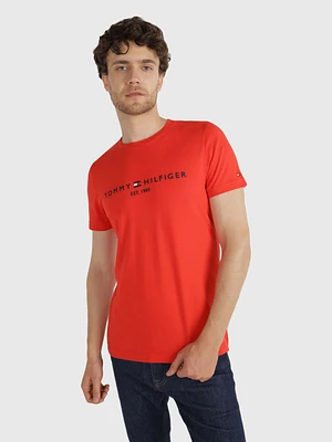 Playera de cuello redondo con logo hombre Tommy Hilfiger