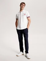 Polo ribeteado de corte slim con logo hombre Tommy Hilfiger