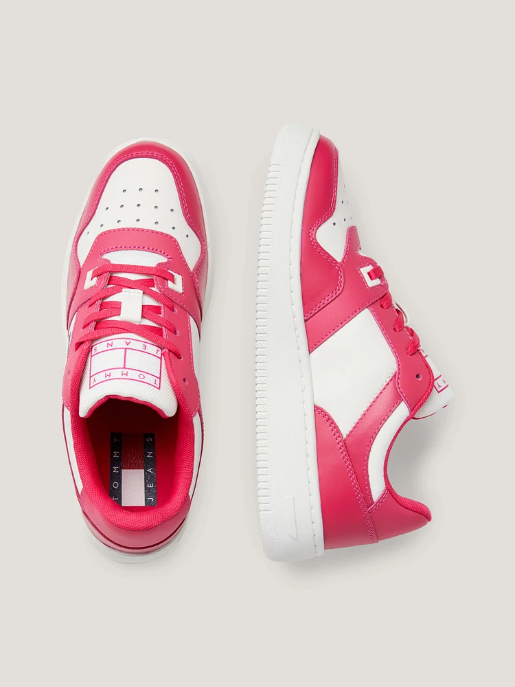 Tenis retro basket en piel de mujer Tommy Jeans