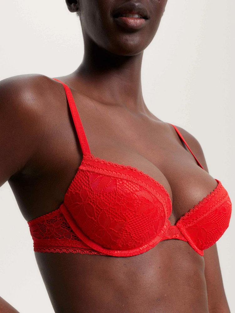 Bra push-up de encaje floral mujer Tommy Hilfiger