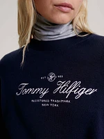 Suéter de cuello redondo con logo gráfico mujer Tommy Hilfiger