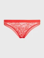 Tanga de encaje floral con inscripción mujer Tommy Hilfiger