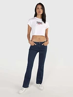 Crop top logo estampado de mujer Tommy Jeans