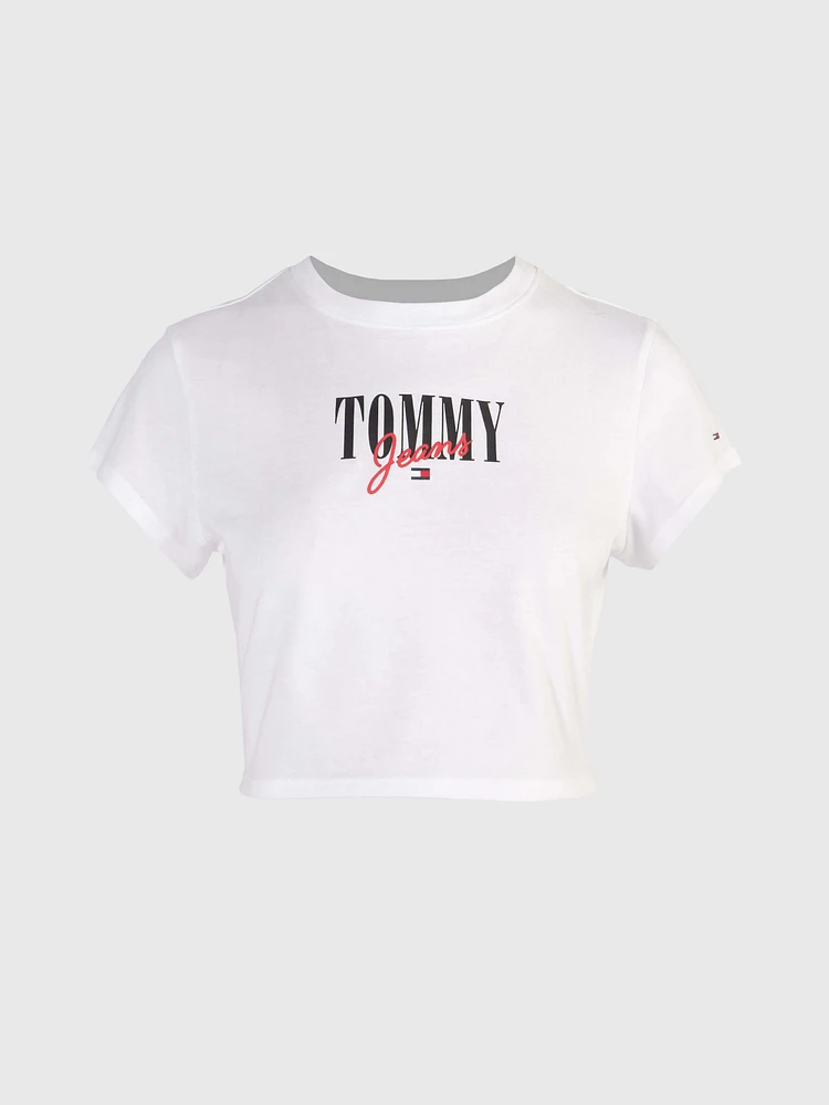 Crop top logo estampado de mujer Tommy Jeans