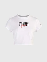 Crop top logo estampado de mujer Tommy Jeans
