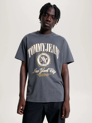 Playera amplia con logo universitario de hombre Tommy Jeans