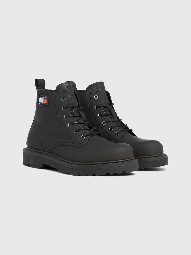 Botas de piel con cordones y suela dentada hombre Tommy Jeans