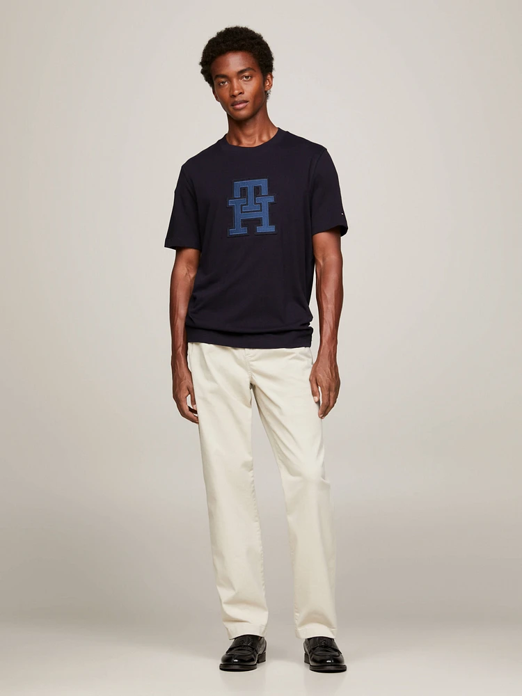 Playera con aplicación del monograma th de hombre Tommy Hilfiger