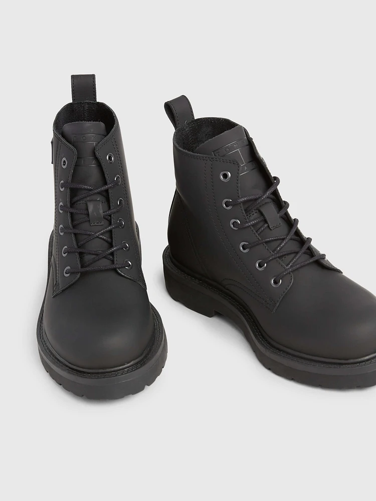 Botas de piel con cordones y suela dentada hombre Tommy Jeans