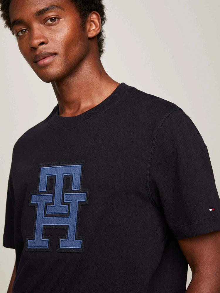 Playera con aplicación del monograma th de hombre Tommy Hilfiger