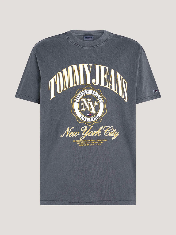 Playera amplia con logo universitario de hombre Tommy Jeans