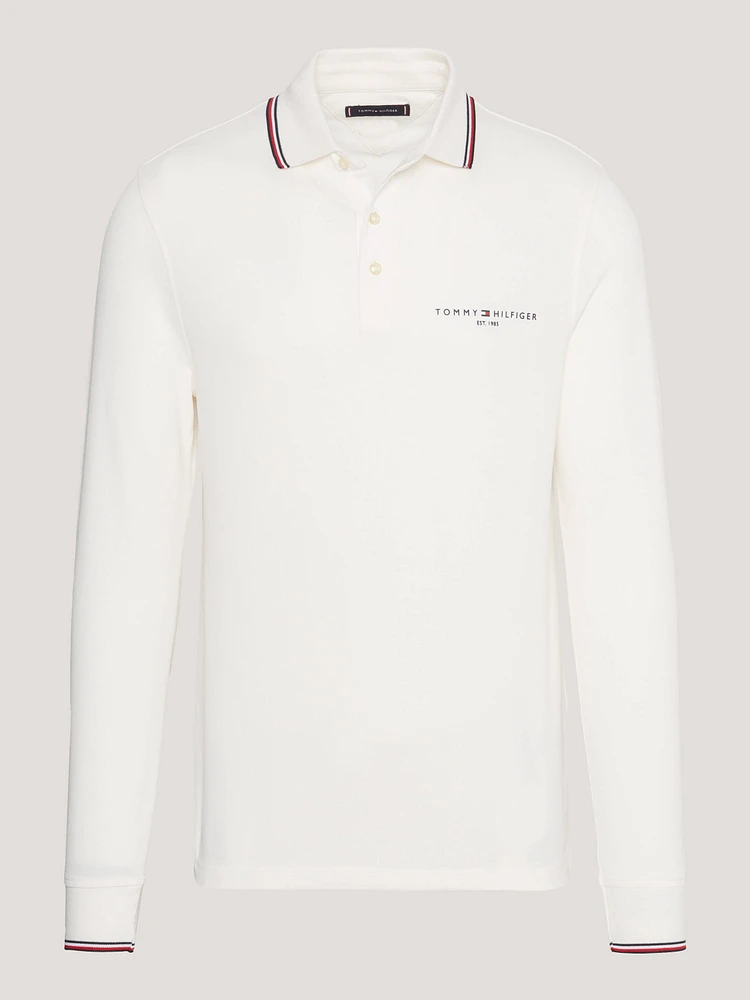 Polo de manga larga con ribetes distintivos hombre Tommy Hilfiger