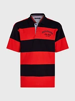 Polo prep de rayas con logo hombre Tommy Hilfiger