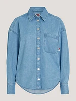 Sobrecamisa de denim corte oversize mujer Tommy Jeans