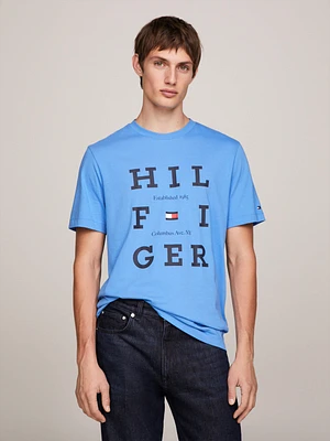 Playera de punto con logo rectangular hombre Tommy Hilfiger