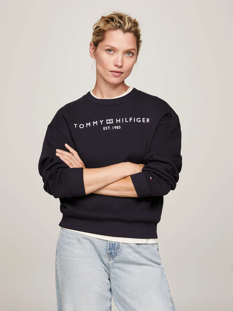 Sudadera de cuello redondo con logo mujer Tommy Hilfiger