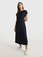 Vestido de sarga amplio con corte evasé mujer Tommy Hilfiger