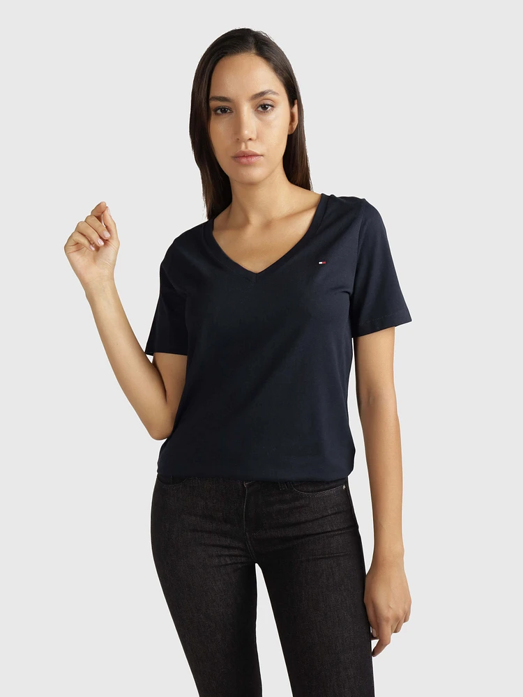 Playera Modern con cuello de pico mujer Tommy Hilfiger