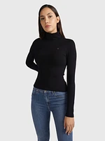 Playera de corte slim con cuello vuelto mujer Tommy Hilfiger