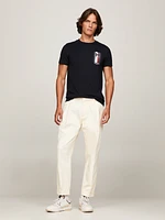 Playera de punto y corte slim con logo hombre Tommy Hilfiger