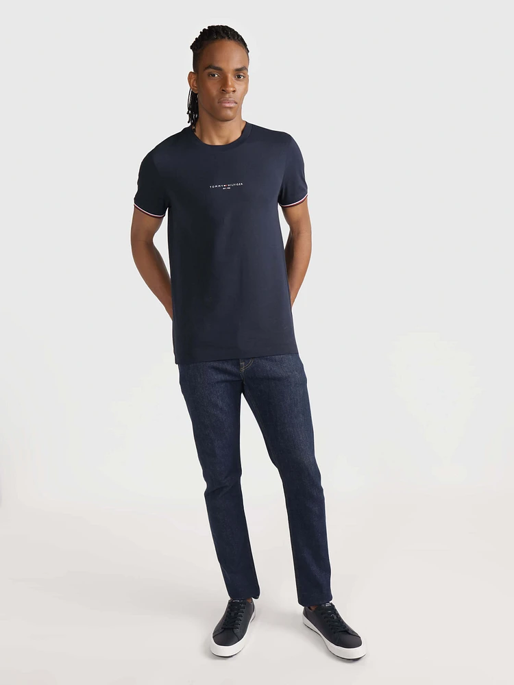 Playera ribeteada de corte slim hombre Tommy Hilfiger